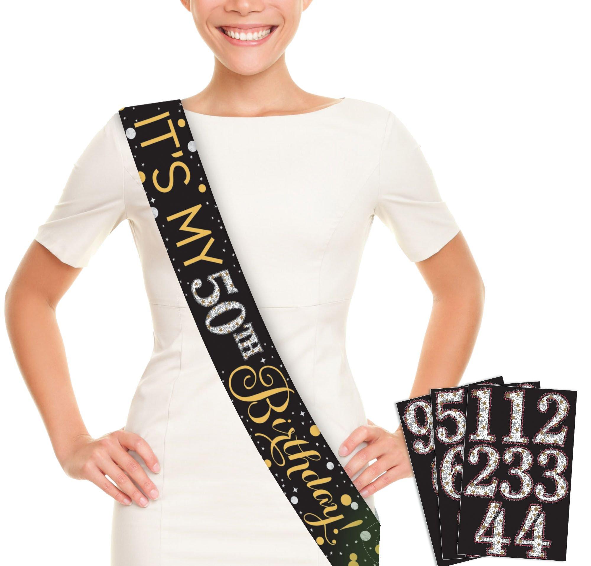 Sparkling Celebration Birthday Sash Kit 3in x 60in